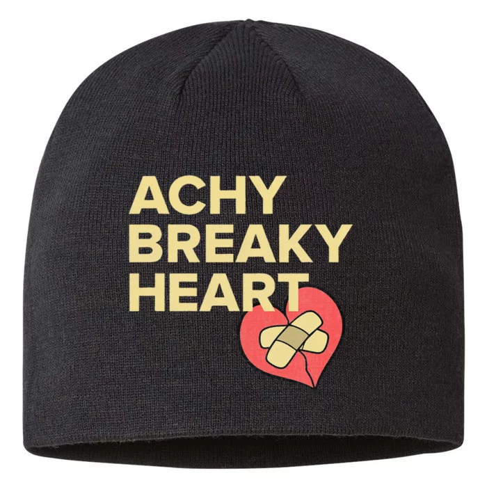 LyricLyfe ACHY BREAKY HEART band music 8 1/2in Sustainable Knit Beanie