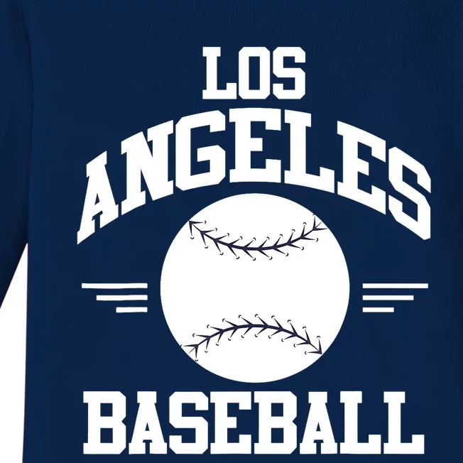 Los Angeles Baseball Fan Baby Long Sleeve Bodysuit