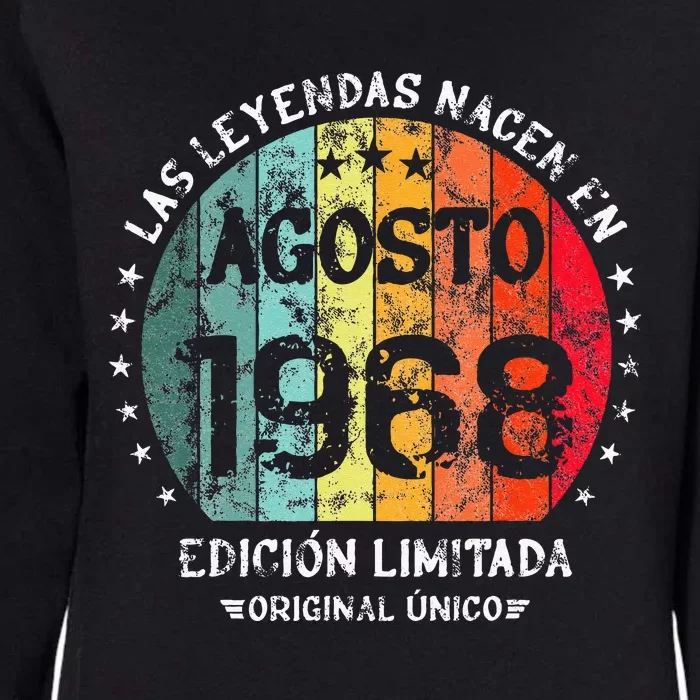 Legends Are Born In August 1968 Retro Limited Edition Womens California Wash Sweatshirt