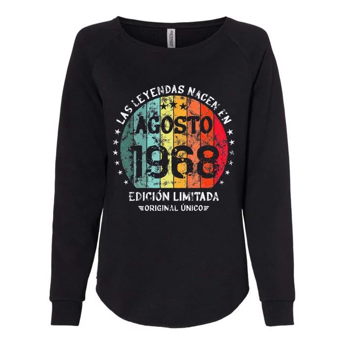 Legends Are Born In August 1968 Retro Limited Edition Womens California Wash Sweatshirt