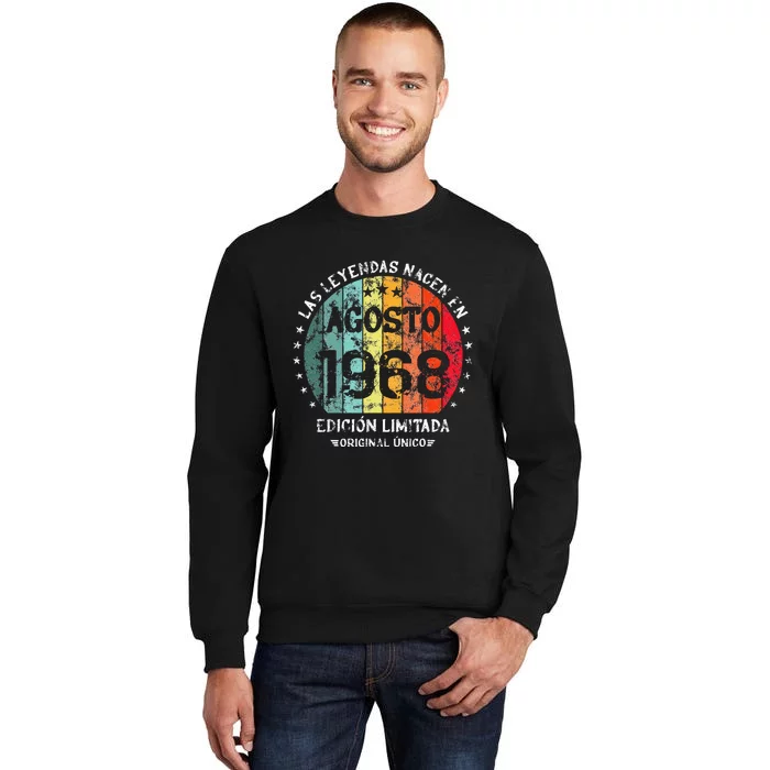 Legends Are Born In August 1968 Retro Limited Edition Tall Sweatshirt