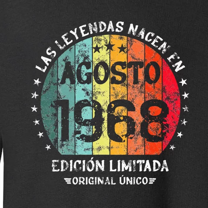 Legends Are Born In August 1968 Retro Limited Edition Toddler Sweatshirt