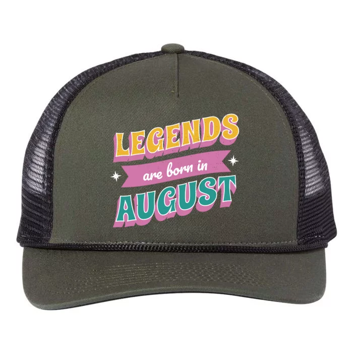 Legends Are Born In August Retro Rope Trucker Hat Cap