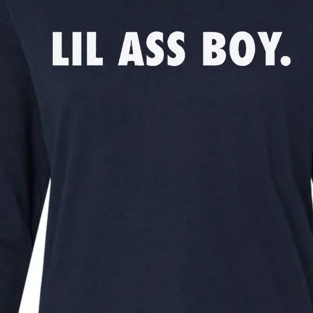 Lil Ass Boy Funny Womens Cotton Relaxed Long Sleeve T-Shirt