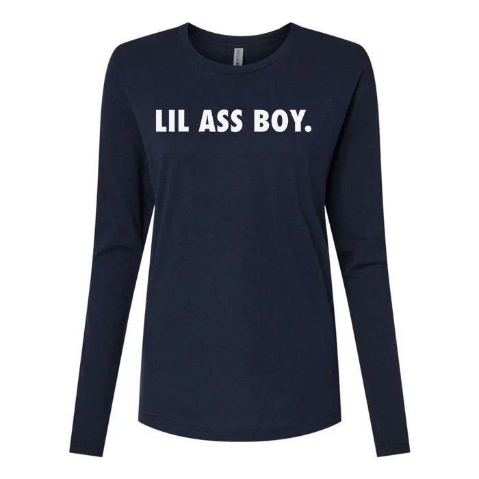 Lil Ass Boy Funny Womens Cotton Relaxed Long Sleeve T-Shirt