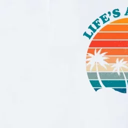 Lifes A Beach Retro Sunset Palm Tree Softstyle Adult Sport Polo