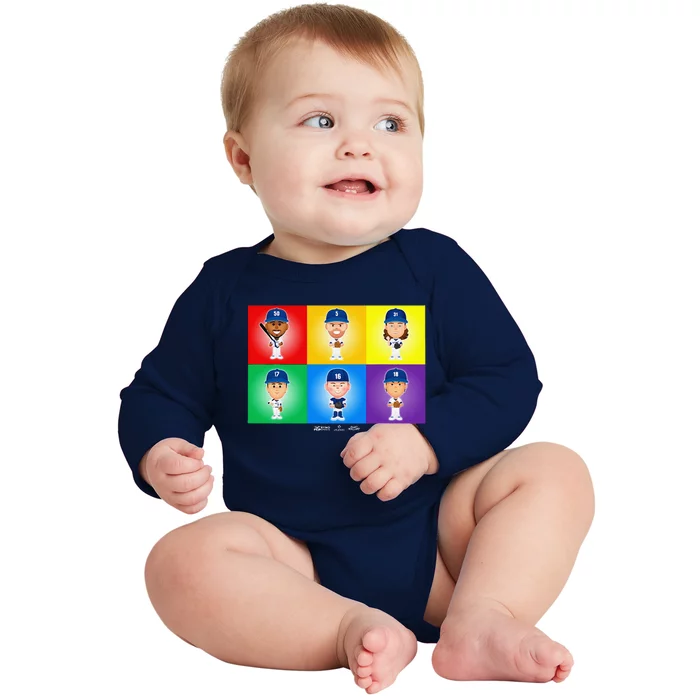 Los Angeles Baseball Rainbow Pride Baby Long Sleeve Bodysuit