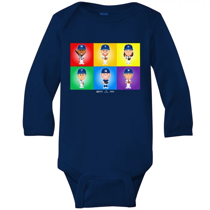 Los Angeles Baseball Rainbow Pride Baby Long Sleeve Bodysuit