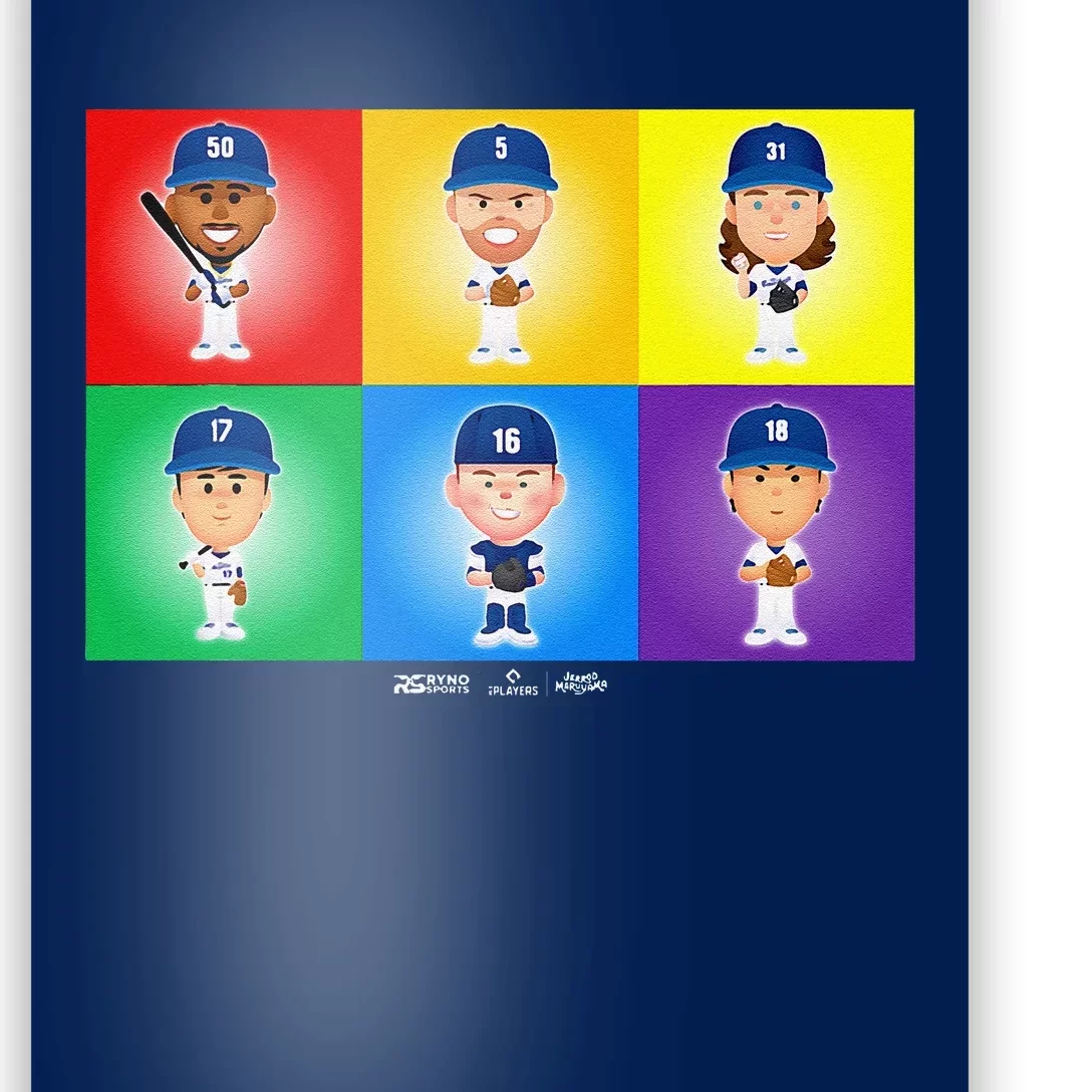 Los Angeles Baseball Rainbow Pride Poster