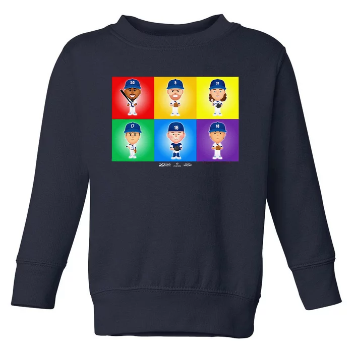 Los Angeles Baseball Rainbow Pride Toddler Sweatshirt