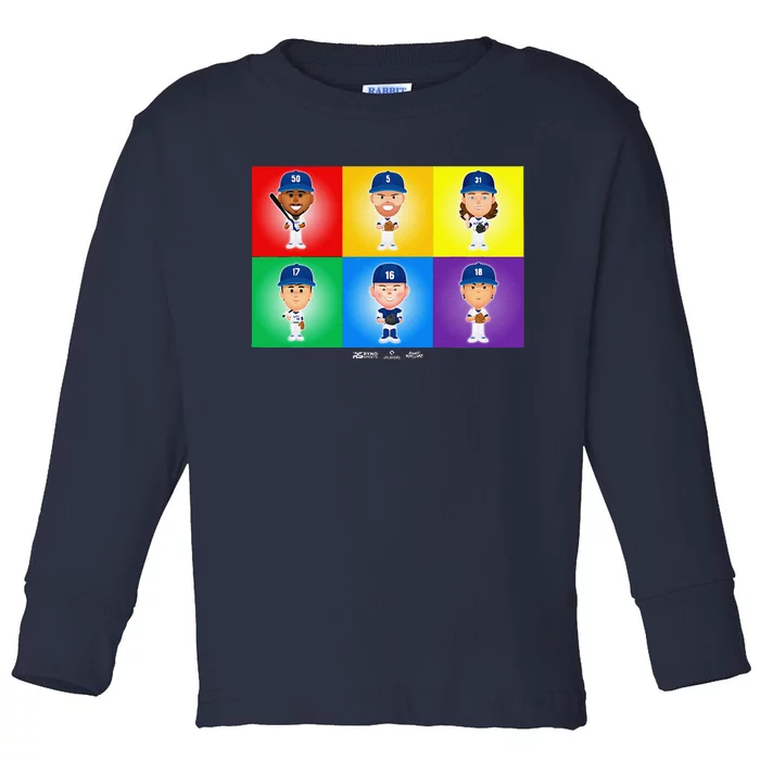 Los Angeles Baseball Rainbow Pride Toddler Long Sleeve Shirt