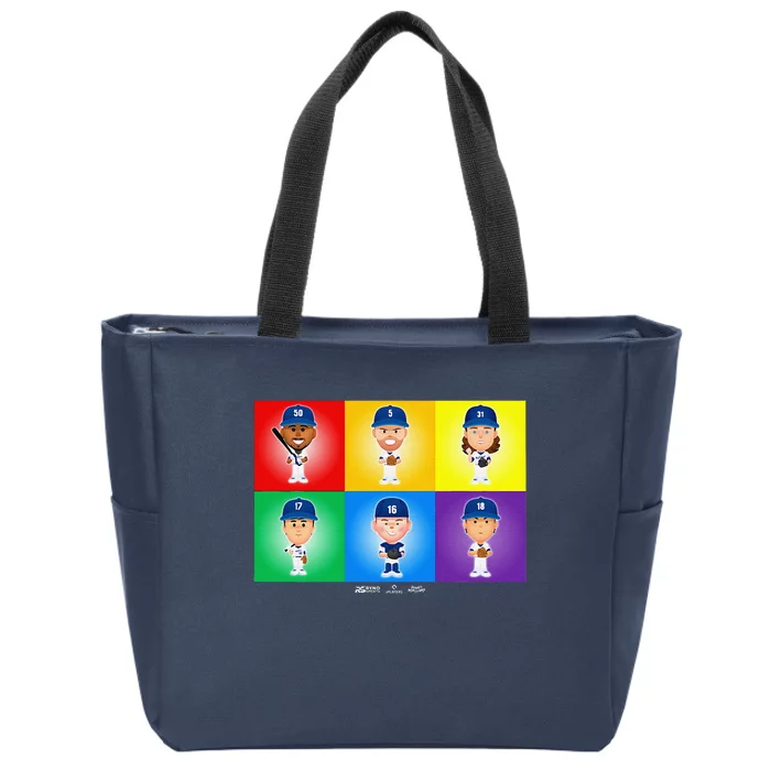 Los Angeles Baseball Rainbow Pride Zip Tote Bag