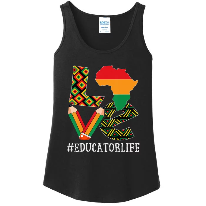 Love Africa Black History Month African American Ladies Essential Tank