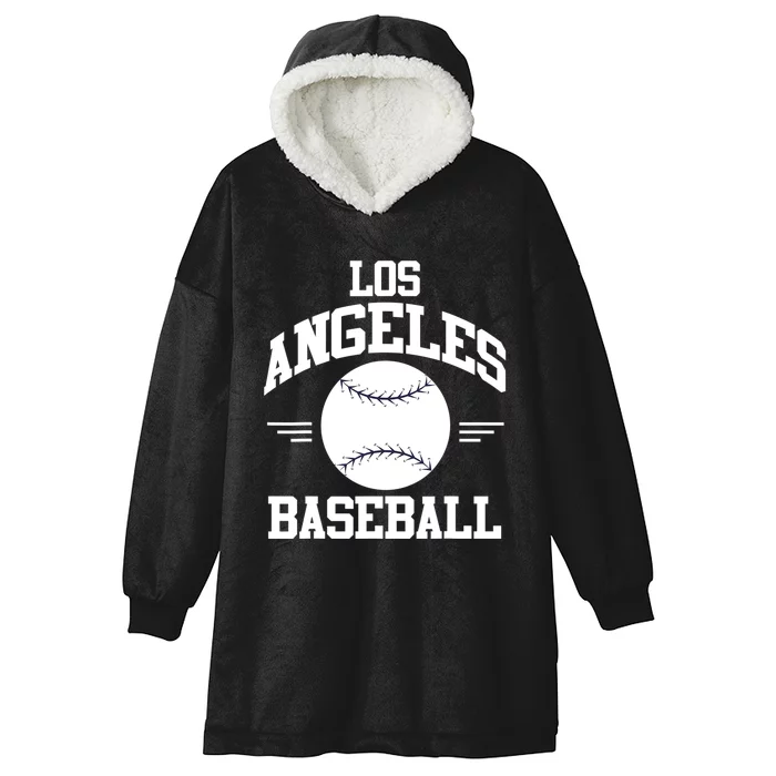 Los Angeles Baseball Fan Hooded Wearable Blanket