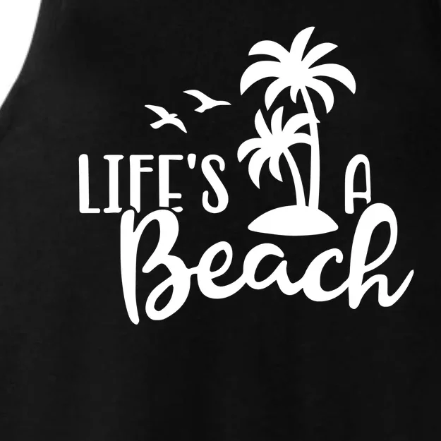 Life's A Beach Tropical Ladies Tri-Blend Wicking Tank