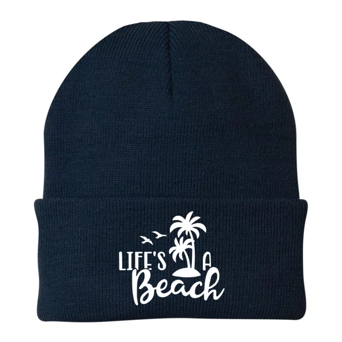 Life's A Beach Tropical Knit Cap Winter Beanie