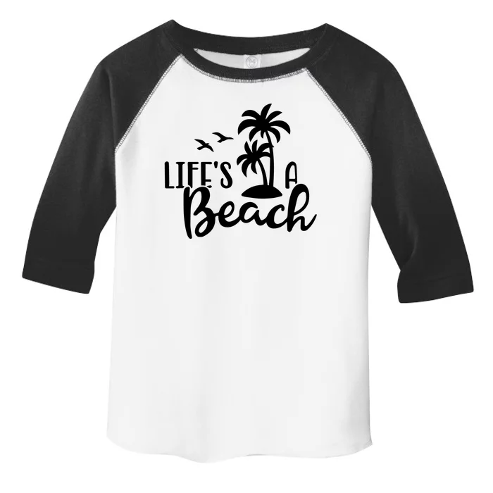 Life's A Beach Tropical Toddler Fine Jersey T-Shirt