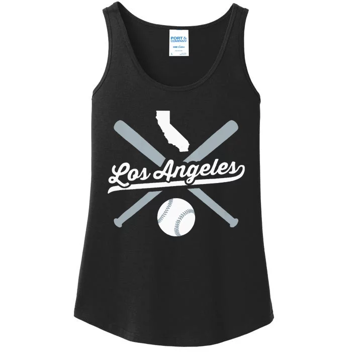 Los Angeles Baseball California Pride Love City Ladies Essential Tank