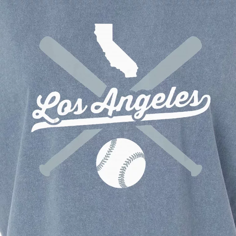 Los Angeles Baseball California Pride Love City Garment-Dyed Women's Muscle Tee