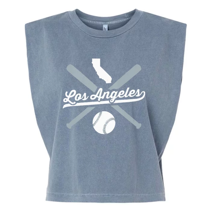 Los Angeles Baseball California Pride Love City Garment-Dyed Women's Muscle Tee