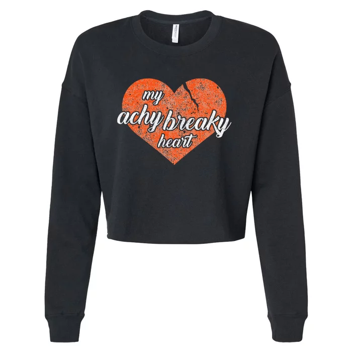 Lyriclyfe Achy Breaky Heart Cropped Pullover Crew