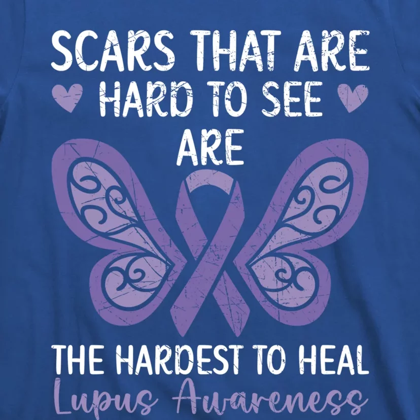 Lupus Awareness Butterfly Wear Purple Sle Autoimmune Disease Meaningful Gift T-Shirt