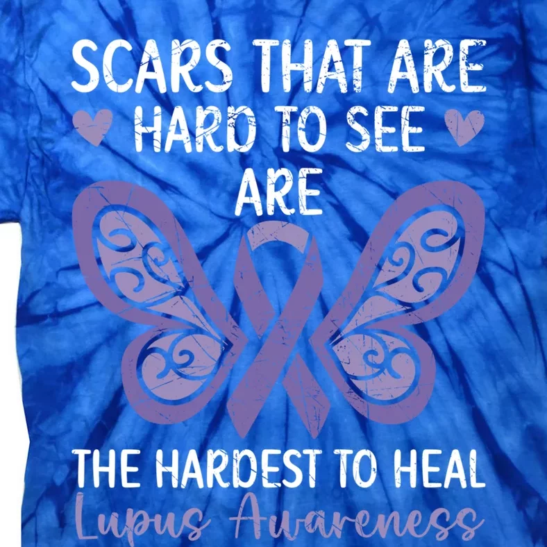 Lupus Awareness Butterfly Wear Purple Sle Autoimmune Disease Meaningful Gift Tie-Dye T-Shirt