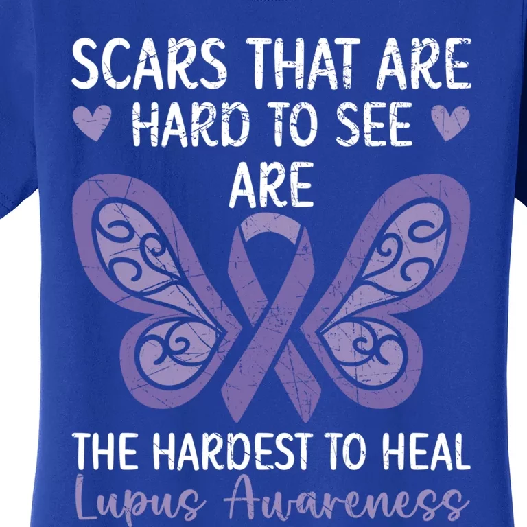 Lupus Awareness Butterfly Wear Purple Sle Autoimmune Disease Meaningful Gift Women's T-Shirt