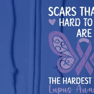 Lupus Awareness Butterfly Wear Purple Sle Autoimmune Disease Meaningful Gift Full Zip Hoodie