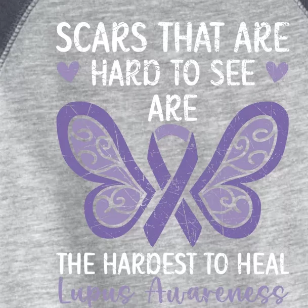 Lupus Awareness Butterfly Wear Purple Sle Autoimmune Disease Meaningful Gift Toddler Fine Jersey T-Shirt