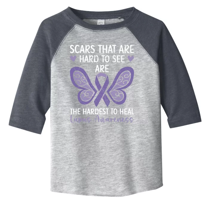 Lupus Awareness Butterfly Wear Purple Sle Autoimmune Disease Meaningful Gift Toddler Fine Jersey T-Shirt