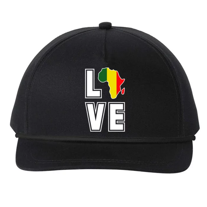 Love Africa Black History Month African American Women Snapback Five-Panel Rope Hat