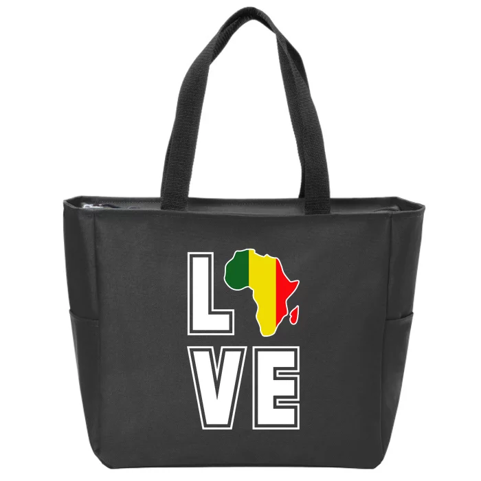 Love Africa Black History Month African American Women Zip Tote Bag