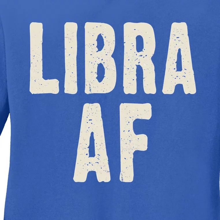 Libra Af Birthday Born In September October Retro Gift Idea Gift Ladies Long Sleeve Shirt