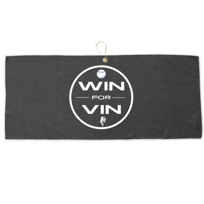 Los Angeles Baseball Win For Vin Microphone Large Microfiber Waffle Golf Towel