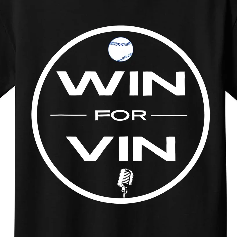 Los Angeles Baseball Win For Vin Microphone Kids T-Shirt