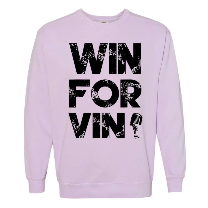 Los Angeles Baseball Announcer Win For Vin Microphone Garment-Dyed Sweatshirt