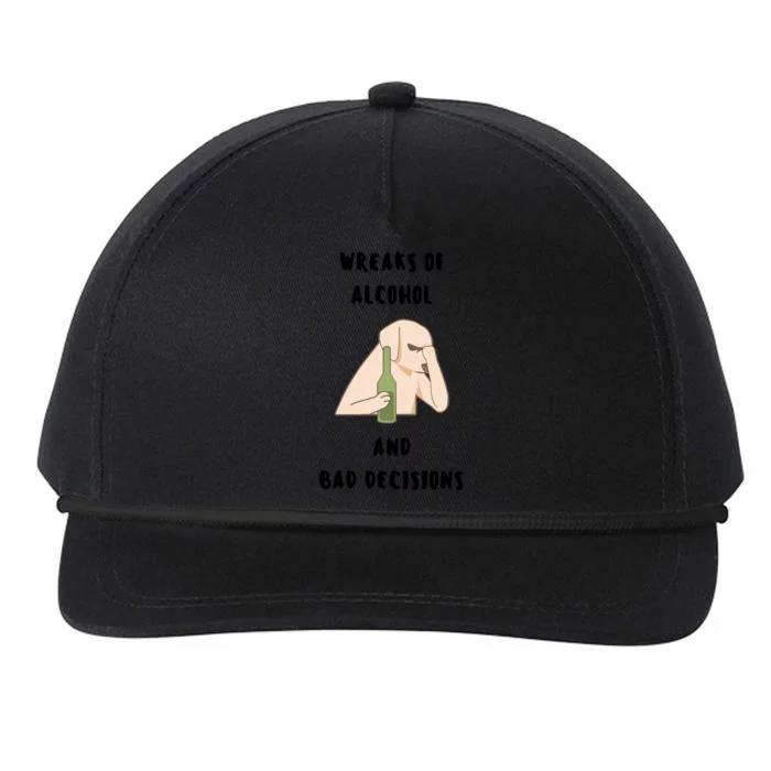 LMPZTEEZAlcohol And Bad Decisions Snapback Five-Panel Rope Hat