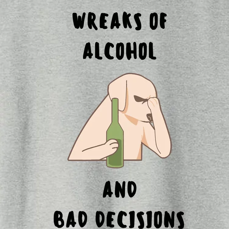 LMPZTEEZAlcohol And Bad Decisions Women's Crop Top Tee