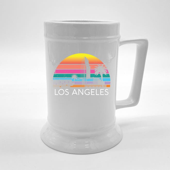 Los Angeles Beach California Surf Vintage Cali Dtla Venice Funny Gift Front & Back Beer Stein