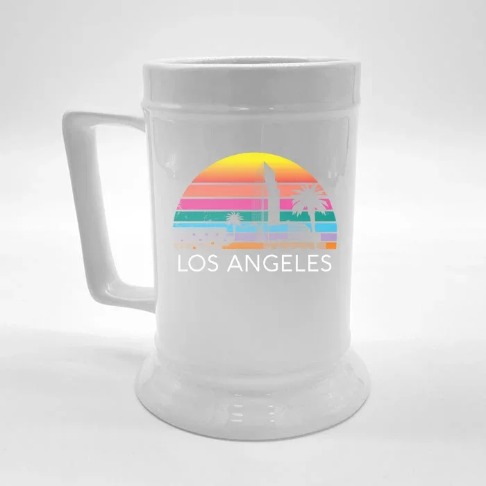 Los Angeles Beach California Surf Vintage Cali Dtla Venice Funny Gift Front & Back Beer Stein