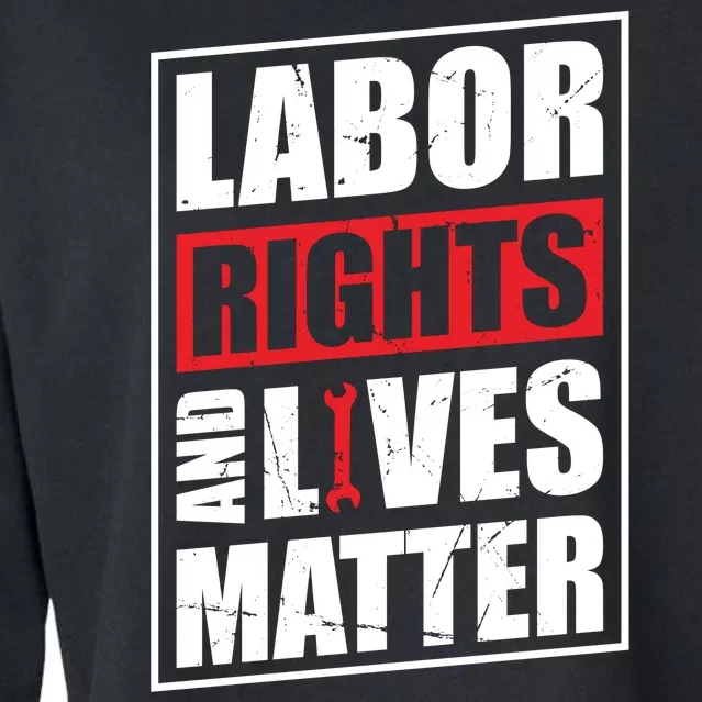 Labor Rights And Lives Matter Cropped Pullover Crew