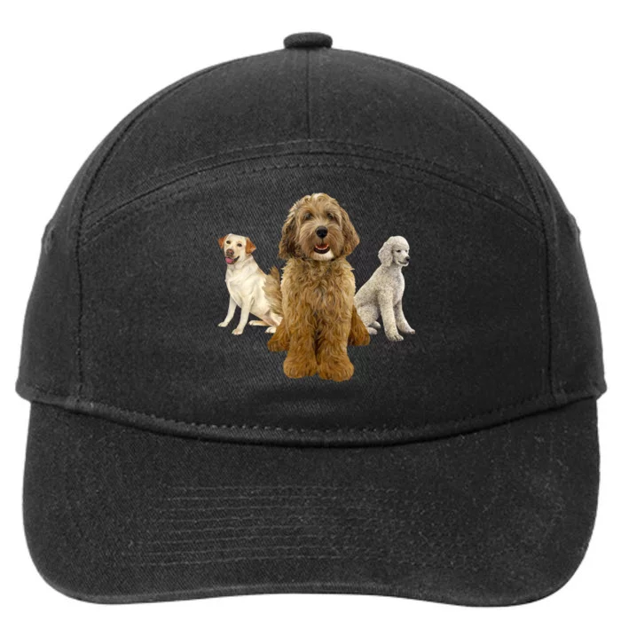 Labradoodle Trio 7-Panel Snapback Hat