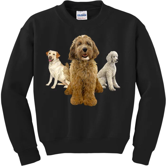 Labradoodle Trio Kids Sweatshirt