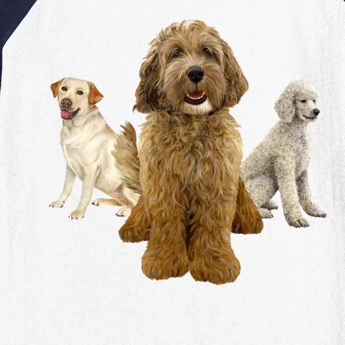 Labradoodle Trio Baseball Sleeve Shirt