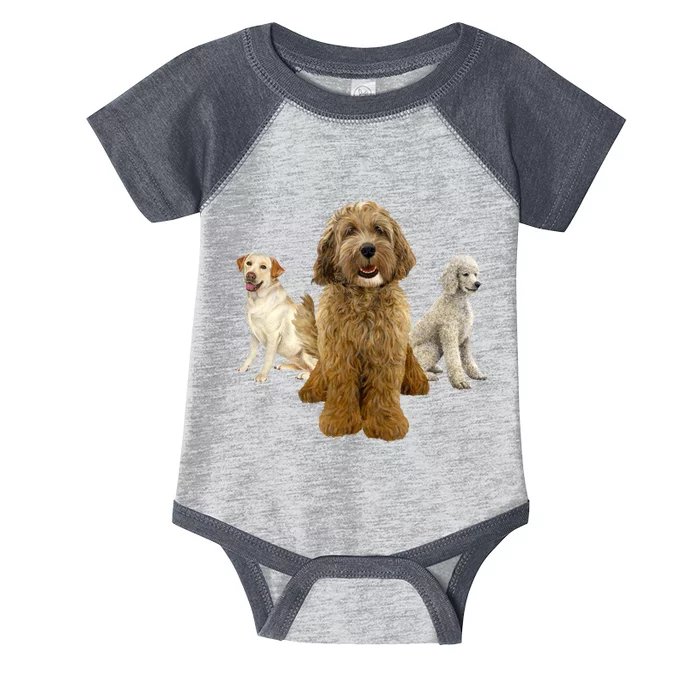 Labradoodle Trio Infant Baby Jersey Bodysuit