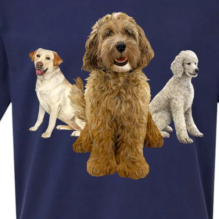 Labradoodle Trio Sueded Cloud Jersey T-Shirt