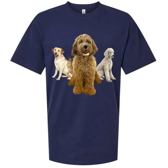 Labradoodle Trio Sueded Cloud Jersey T-Shirt