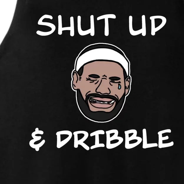 Labron Crying Shut Up And Dribble Ladies Tri-Blend Wicking Tank