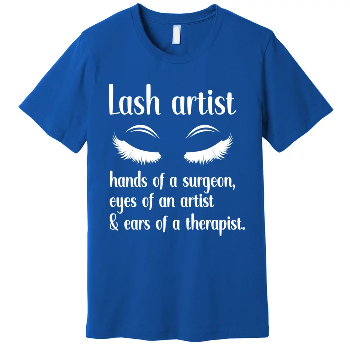 Lash Artist Cute Definition Eyelash Artist Gift Premium T-Shirt